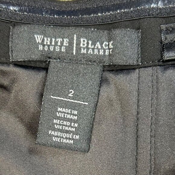 White House Black Market Black Strapless Blouse - Picture 4 of 4